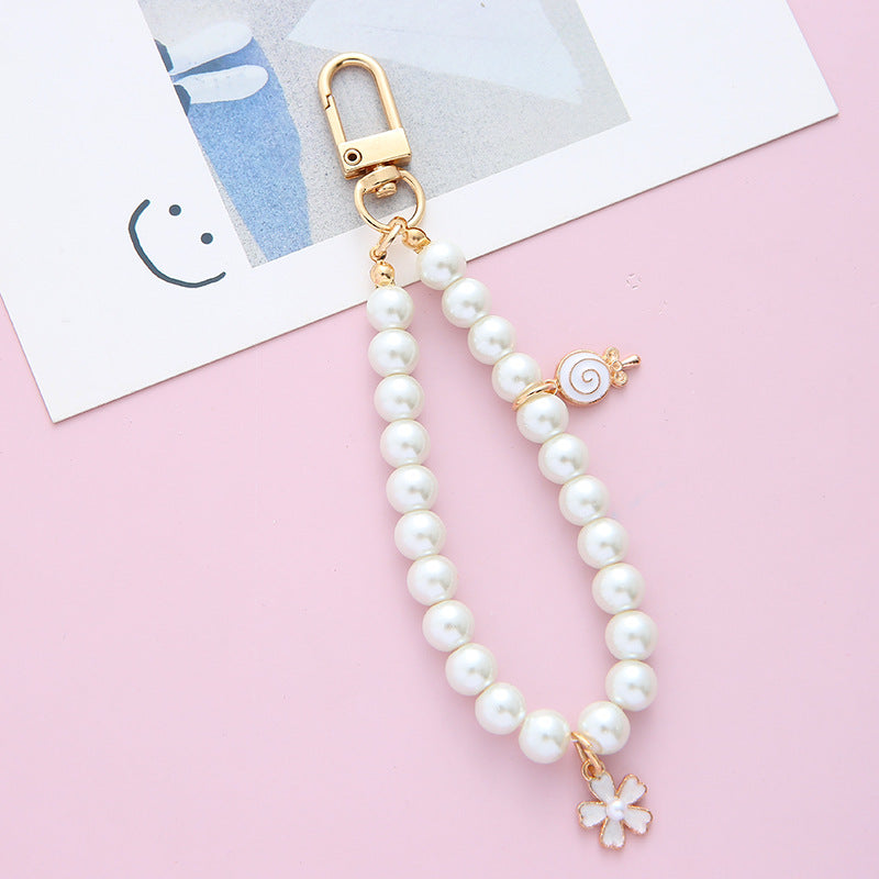 Wholesale Alloy Pearl Lanyard Keychain